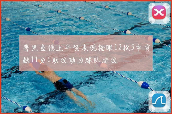 普里查德上半场表现抢眼12投5中贡献11分6助攻助力球队进攻